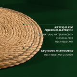 13 in Round Woven Placemats Plate Chargers Set of 12, Boho Farmhouse Rustic Woven Place Mats for Kitchen Dining Party Table Decor, Rattan Wicker Table Mats Jute Braided Chargers for Dinner Plates XOHUYD