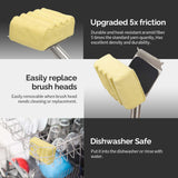 XUDAKAIXIN Grill Brush Bristle Free,Unique Aramid Fiber Wavy Pad Perfect for Cast Iron/Stainless-Steel Grates,Dishwasher Safe,Safe Grill Brush for Outdoor Grill,Gifts for Men/Dad XUDAKAIXIN