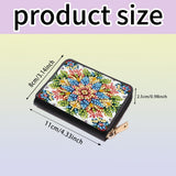 yzARTche Diamond Art Painting Credit Card Wallet, RFID Blocking Gem Art PU Leather Zipper Card Holder Wallet for Women-2PCS-A yzARTche