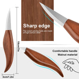 Olerqzer Wood Carving Knife With Leather Strop and Polishing Compound,Wood Whittling Knife,Wood Carving Tools for Beginners,Adults and Kids Whittling Tools (Sloyd Carving Knife) Olerqzer