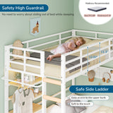 Twin Over Full Size Bunk Bed with 4 Storage Drawers and Bookshelf, Metal Bunk Beds with LED Lights, Charging Station, Loft Bunk Bed with Pegboard, Safety Guardrail and Ladders, for Kids, Teens, Adults mojiasion