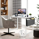 Lufeiya 47 inch White Office Computer Desk - Modern Simple Student Study Table for Home Office Bedroom Writing Desk Lufeiya