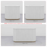 M2 Retail Reception Desk, White Upgraded Reeded Front Counter for Beauty, Spa, Nail, Hair Salon, Lobby, 1800 * 600 * 1000mm (71 * 24 * 39'') M2 Retail
