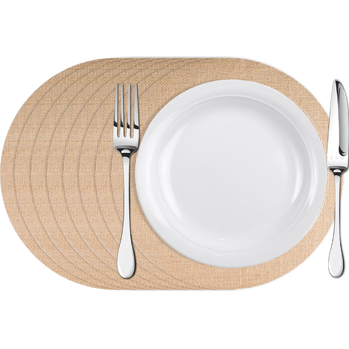 Round Burlap Placemats Set of 30 Boho Braided Table Mats Rustic Farmhouse Woven Placemat Brown Circle Heat Resistant Jute Placemats for Wedding Party Kitchen Dining Table Decor - 12 Inch MAKCNMYM