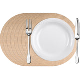 Round Burlap Placemats Set of 30 Boho Braided Table Mats Rustic Farmhouse Woven Placemat Brown Circle Heat Resistant Jute Placemats for Wedding Party Kitchen Dining Table Decor - 12 Inch MAKCNMYM