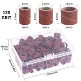 BAGTeck 162 Pieces Sanding Drums Kit Drum Sander for Drill with Storage Box Including 150 Pieces Sanding Band Sleeves and 12 Pieces Drum Mandrels for BAGTeck