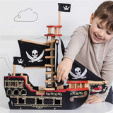 Le Toy Van Barbarossa Pirate Ship Set Premium Wooden Toys for Kids Ages 3 years & Up Le Toy Van