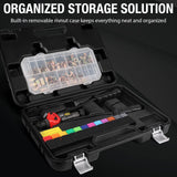 Rivet Nut Tool, GIANTISAN 16-Inch Rivnut Tool Kit with 12 Metric and SAE Mandrels, 176Pcs Rivet nut Assortment Kit, and Rugged Carrying Case G GIANTISAN