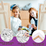 6 Packs Halloween Pre Drawn Stretched Canvas Paint by Numbers Kit with Framed Canvas brushes acrylic paint Halloween DIY Acrylic Landscape Oil Painting Arts Crafts for Beginners, Students, Party Favor Yizeda