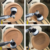 RUITOOL Carbide Wood Lathe Turning Tools Set with Bowl Sander, Including Swan Neck Hollower, Rougher, Finisher, Detailer, 1" & 2" Mandrels, Sandpapers and Aluminum Alloy Handles for Woodturning RUITOOL