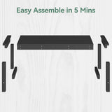 ACUEL 48" HDPE Outdoor Bench, All-Weather & Fade-Resistant 2-Person Garden Bench, Low Maintenance Patio Bench for Garden, Porch & Patio,Black ACUEL