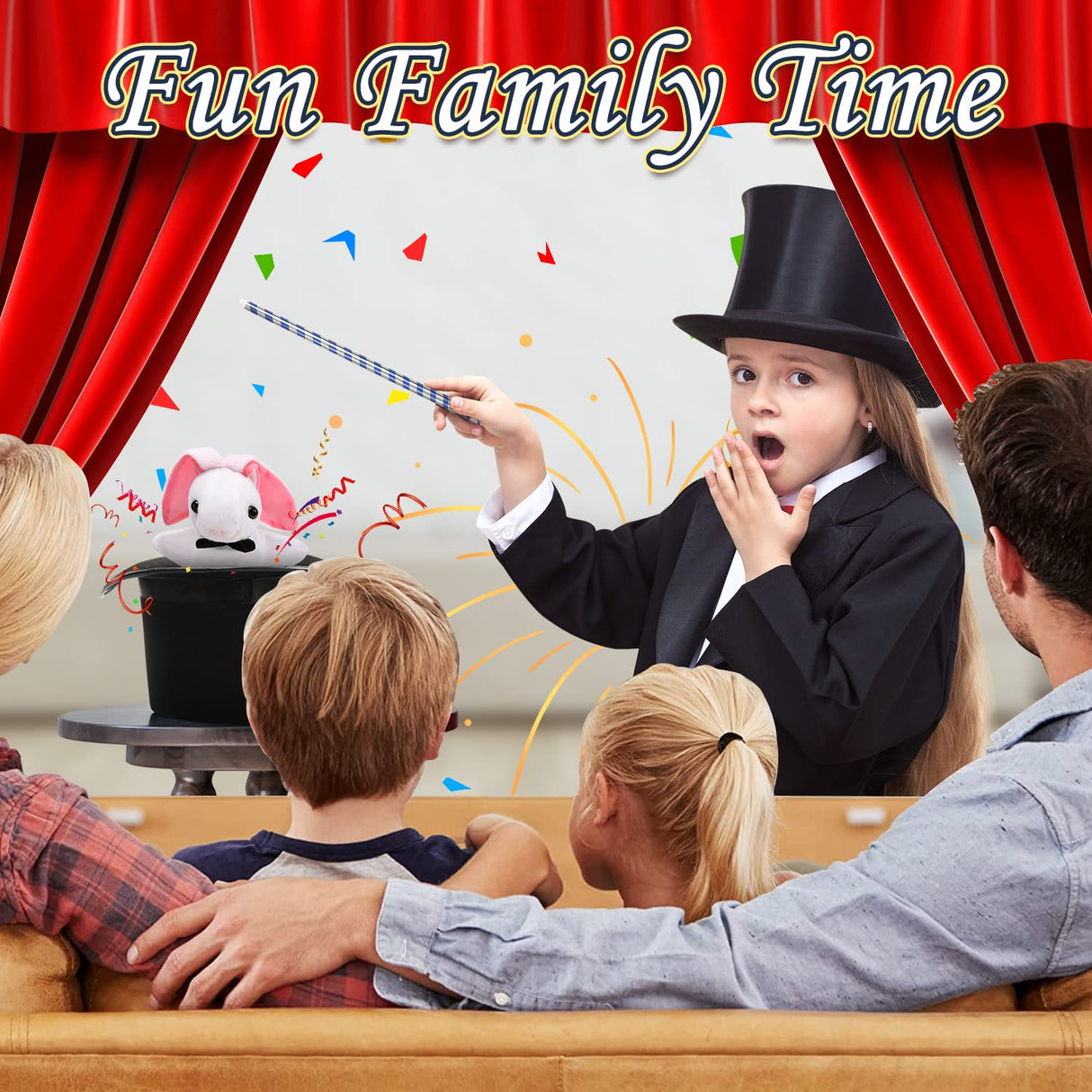 Skirfy Magic Tricks-Magic Kit for Kids Age 6-8,Magic Set with Magician Costume,Magic Wand, for Kids Boys Girls Ages 6 7 8 9 10 11 12 Skirfy