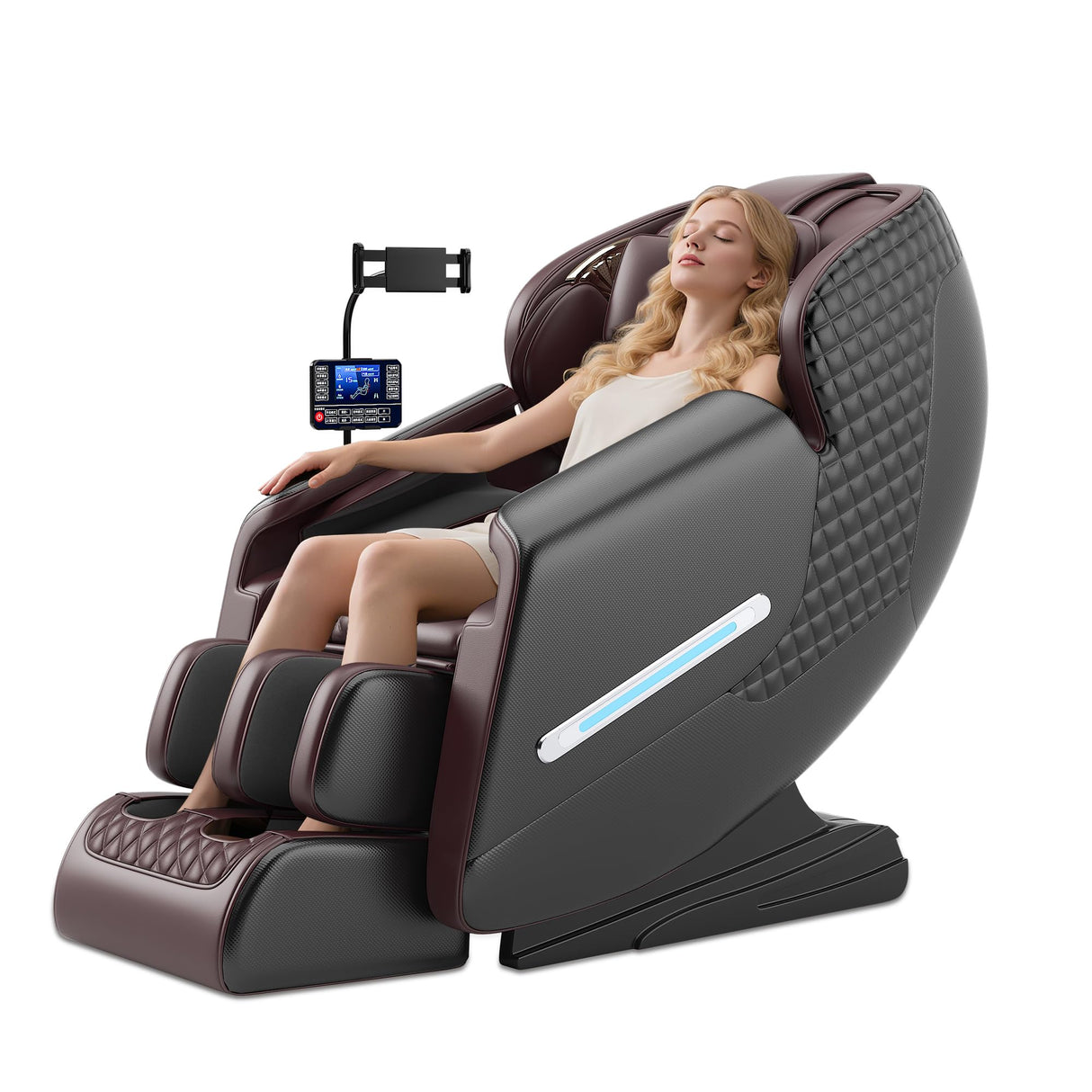Massage Chairs Full Body, 4D Zero Gravity Shiatsu Massage Chair Recliner, Core Heating, 5 Massage Techniques, Deep Yoga Stretch, Foot Rollers, Airbags, Phone Controller, Bluetooth Speaker DODOPEN