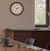 Bulova Atomic Time 2 Analog Wall Clock C5004 | 12.4" Wooden Frame, Sets Time Automatically | Quartz Movement | Battery Operated | Classic Design Bulova