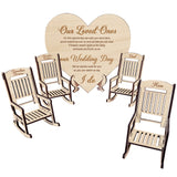 Personalized Wedding Memorial Chair Sign Save a Seat for Someone in Heaven Wedding Day Remembrance Memorial Set Custom 1-15 Memorial Rocking Chairs Dertacoa