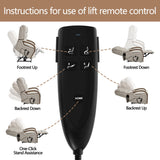 Power Lift Recliner Chair for Elderly People, Dual Motor Lift Chair with Vibration Massage and Heat, Lay Flat Recliner with Solid Wood Armrest, Standing Assistance Reclining, Chenille Fabric Beige EZZUP