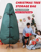 Christmas Tree Bag 9 Ft Upright Christmas Tree Storage Bag 9 Foot Tree, Christmas Tree Cover for Upright Storage Fit 8 Ft / 9 Ft / 10 Ft, Artificial Christmas Tree Storage Bag BakCover