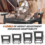 Planer Stand with Wheels,550 lbs Load Capacity Power Tool Stand,Height Adjustable Miter Saw Stand,Planer Table Stand with Extension Rollers, for Most Planers, Saws, Bench-top Machines, Power Tools SGOLAN