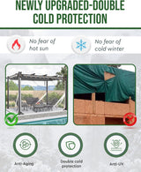 FoundGo 10' x 12' Clear Tarps Heavy Duty PVC Vinyl 20 Mil Thick Tarpaulin, Glass Tarpaulin with Metal Grommets, Protects Against Water, UV-Ray, Tear, Cold Weather Resistan FoundGo