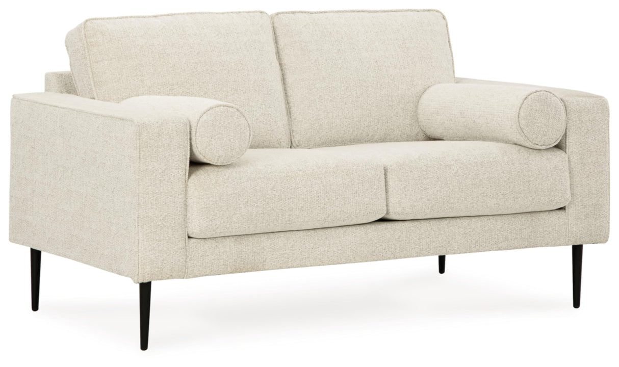 Signature Design by Ashley Hazela Contemporary Loveseat with 2 Bolster Pillows, Beige Signature Design by Ashley