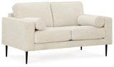Signature Design by Ashley Hazela Contemporary Loveseat with 2 Bolster Pillows, Beige Signature Design by Ashley