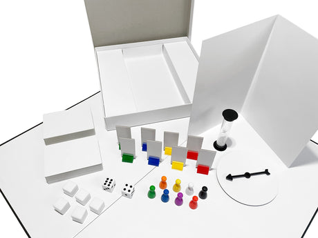 Create Your Own Board Game Set – DIY Kit with Blank Game Board, Game Pieces, Blank Cards, Dice, Spinner, Rulebook, Sand Timer – Build Your Own Game for Family Board Games Apostrophe Games