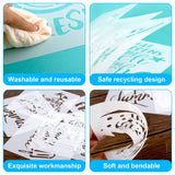 16pcs Beach Theme Stencils for Painting, 8in Reusable Plastic Ocean Stencils Perfect for DIY Summer Beach Art on Wood Fabric and Walls Tinoaly