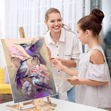 MIRCVSH Paint by Numbers Kit for Adults Framed,Hummingbird Paint by Number for Adults Beginner,Adults' Paint-by-Number Kits on Canvas with Wooden Easel for Home Wall Decor 12X16 Inch MIRCVSH