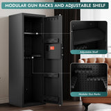Karini Gun Safe 10-15 Biometric Gun Safe for Rifles Rifles and Pistols Fingerprint Gun Cabinet Gun Safes for Rifles with Optics Pistol & Firearm Storage | Includes Removable Shelf Karini