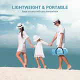 Elegear Beach Tent Sun Shelter with Canopy, 4-5 Person Pop Up Beach Tent, Easy Setup UPF 50+ UV Protection Portable Lightweight Double Silver Coating Beach Cabana Sun Shade Shelter - Sky Blue Elegear