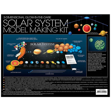4M 3D Glow-in-the-Dark Solar System Mobile Making Kit - DIY Science Astronomy Learning Stem Toys Educational Gift for Kids & Teens, Girls & Boys 4M