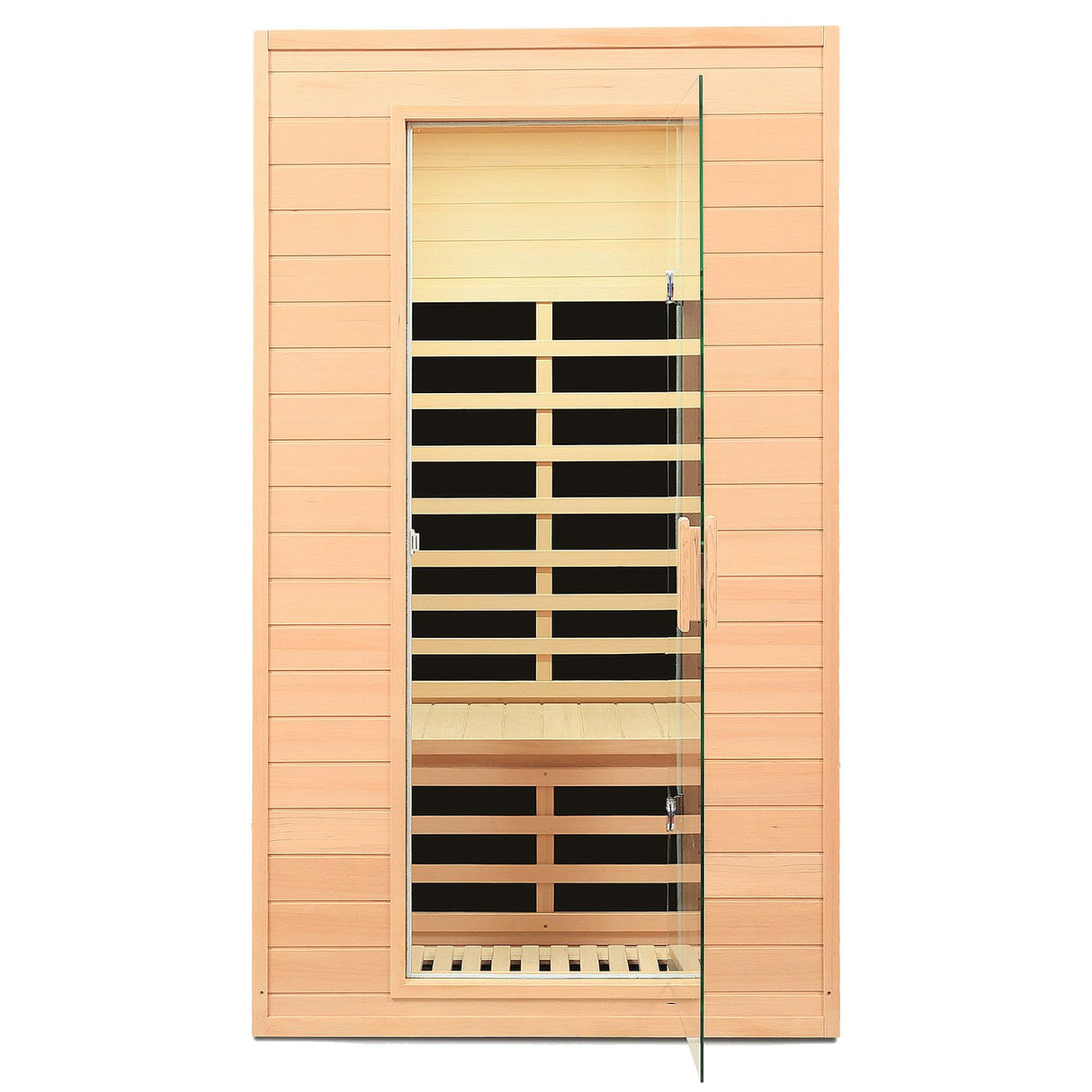 2 Person Infrared Sauna, Low EMF Far Infrared Sauna, Canadian Hemlock Wood Sauna for Home 1500W Indoor Sauna Home Spa Sauna with Bluetooth Speakers, Reading Lights, Roof Vent, Tempered Glass SALUSHEAT