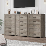 Jocoevol 5 Drawer Dresser for Bedroom, Farmhouse Dresser with Deep Drawers, Tall Grey Dresser Wooden Dresser Chest of Drawers for Living Room, Hallway, Entryway (Grey, 5 Drawer) Jocoevol