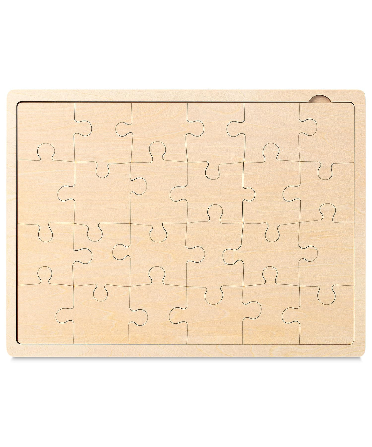 Mr. Pen- Blank Wooden Puzzle, 24 Pieces, 11.8" x 8.8", Wooden Blank Puzzles to Draw on Mr. Pen