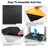 CCTREE PEO Diamond Build Surface Sticker 257x257mm, 3PCS 3D Print Heat Bed Platform Sticker Without Spring Steel Sheet and Magnetic Base for Bambu Lab X1/X1C/P1P/P1S/A1 3D Printers CCTREE