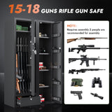 KAER 18-20 Gun Safe Gun Cabinet Large Gun Safes for Rifles and Pistols Rifle Safe for Home High Capacity Electronic Gun Cabinets for Rifles and Shotguns with Drawer,Removable Shelf KAER