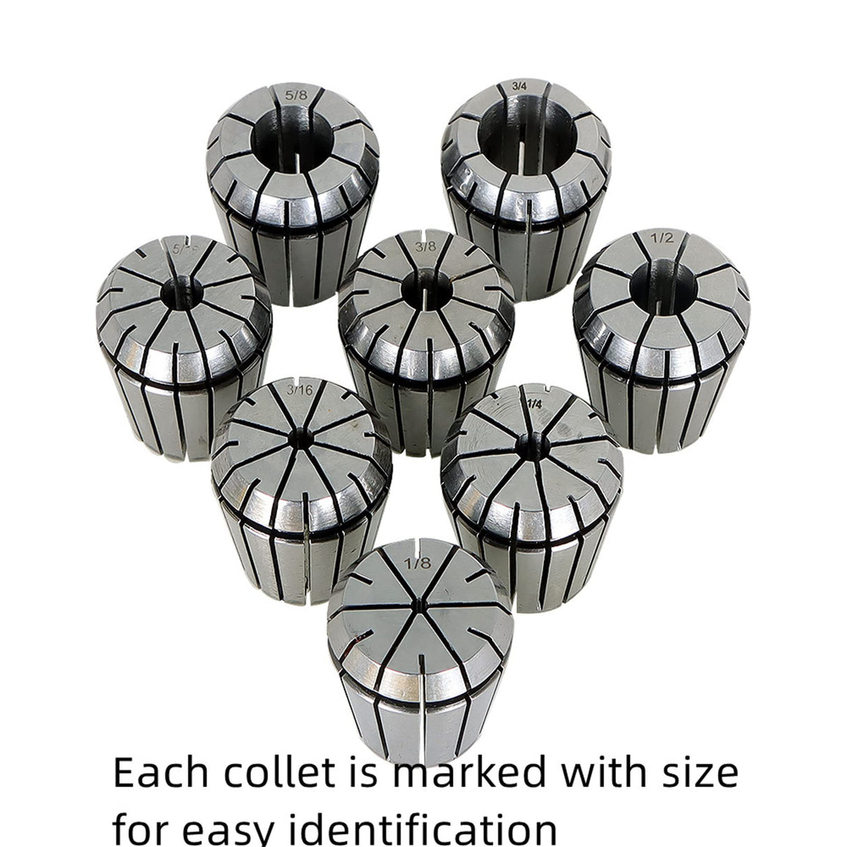 LiGuVCY 1/8-3/4 Inch Spring Collet ER32 Spring Collet Set for CNC Workbench Engraving and Milling Lathe Tools 8 Piece LiGuVCY