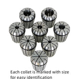 LiGuVCY 1/8-3/4 Inch Spring Collet ER32 Spring Collet Set for CNC Workbench Engraving and Milling Lathe Tools 8 Piece LiGuVCY