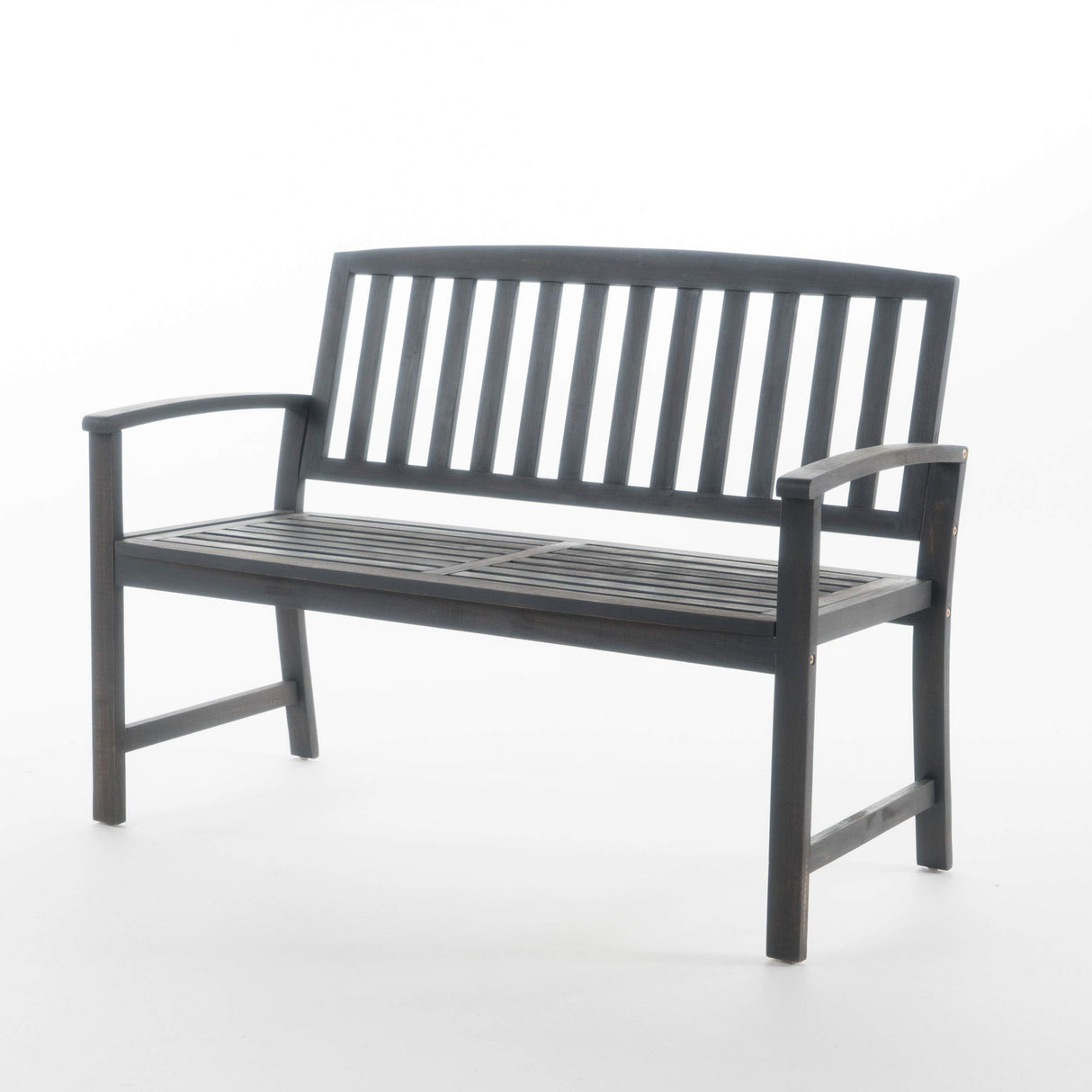 Christopher Knight Home Loja Outdoor Acacia Wood Bench, Dark Grey Finish Christopher Knight Home