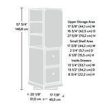 Sauder Pro Series Craft Tower, L: 17.91" x W: 20.08" x H: 57.8", Mystic Oak Sauder