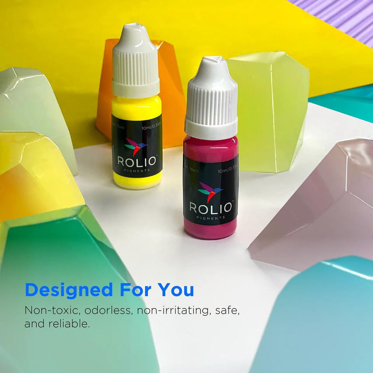 Rolio Liquid Candle Dye, 18 Colors (0.33 oz Each) – Unscented Dyes for Candle Making Supplies, Vibrant Colorants for Soap Crafting, Silicone Mold Projects, and DIY Wax Art, Great Crafting Supplies Rolio