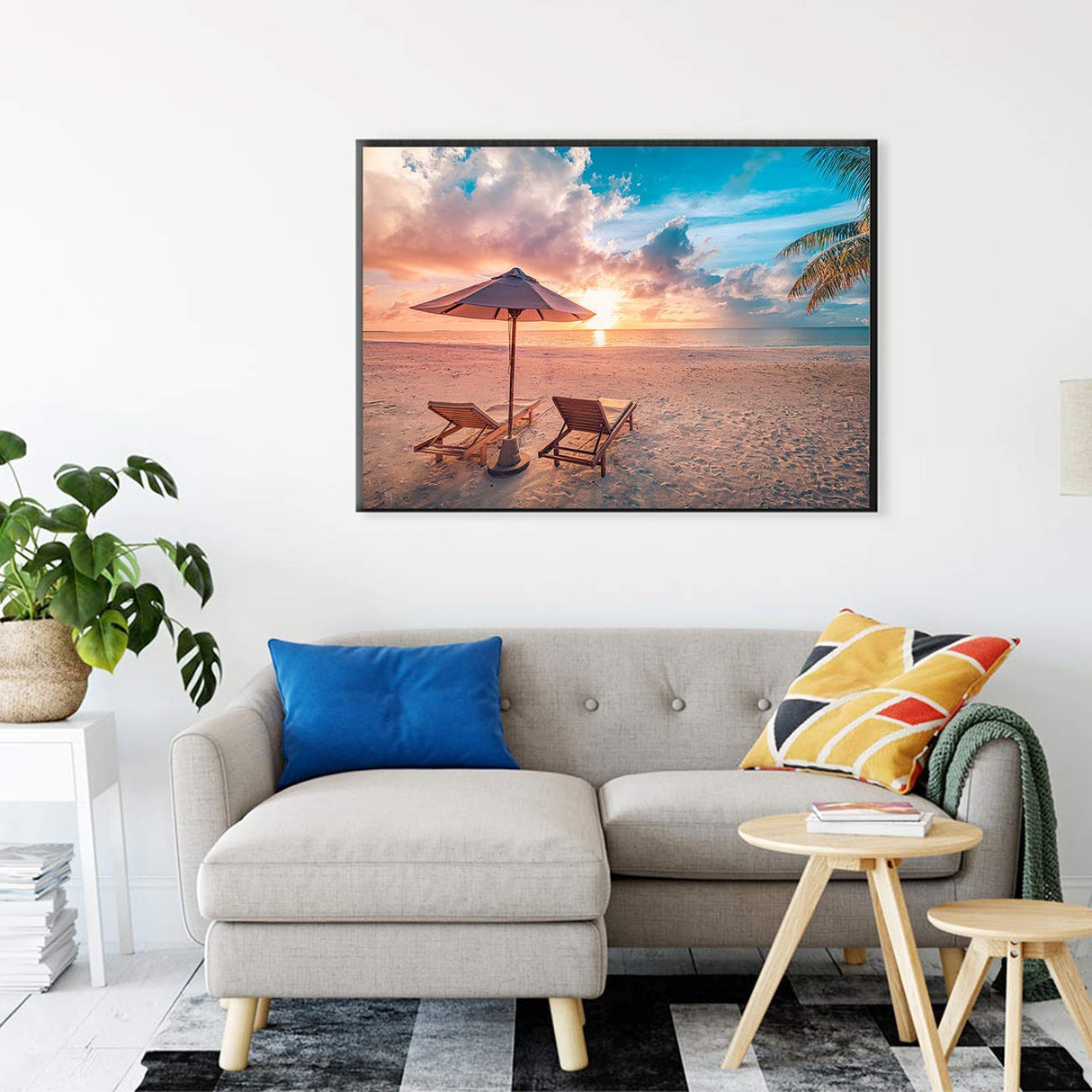 Rocorose 1000 Piece Jigsaw Puzzle, Inspirational Beach Puzzles for Adults and Families, Tropical Ocean Sunrise Sunset Scene Nature Puzzle, HD Quality Challenging Landscape Photo Puzzle Games Rocorose