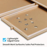 500 Piece Puzzle Board with Drawers, 14" x 28" Jigsaw Puzzle Table with Cover Mat, 4 Drawers, Small Puzzle Table, Birthday Gifts FAMILON