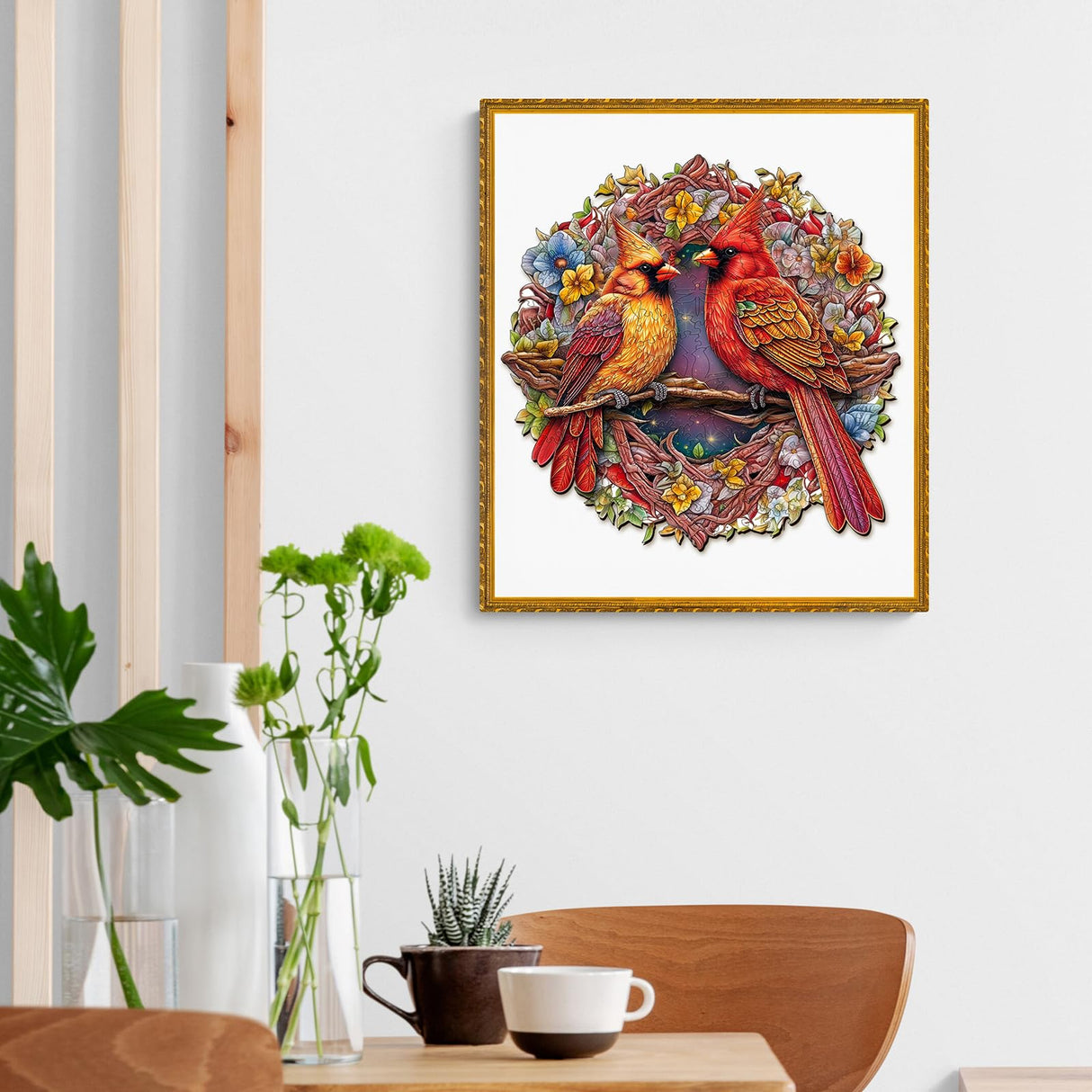 Wooden Puzzles for Adults, Cardinal Puzzles, 200 Pieces Puzzles for Adults, Christmas Puzzle Gifts for Women, Wooden Jigsaw Puzzles (M-11.9 * 11.8in) NABYSHOP