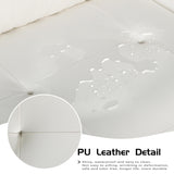 VAMEPOLE Sofa Couch, 60" Loveseat Sofa for Living Room, Mid Century Mini White Couch, Tufted Leather Love Seat Furniture, Comfy Office Sofa 2 Seat, Small Couches for Small Spaces, Bedroom, Apartment VAMEPOLE