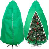 Upright Christmas Tree Storage Bag, Christmas Tree Cover for Up to 9 Foot Standing Artificial Tree with Ornaments, Large Holiday Assembled Xmas Tree Dustproof Bag with Zipper & Drawstring(Green) UYEDUJZ