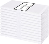 Cotton Clinic Cloth Dinner Napkins – Perfect Everyday Use Table Napkins – Soft Durable Washable – Ideal for Party Wedding Christmas Easter – Set of 12-17x17 inches White Napkins Cotton Clinic