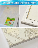 TOCARE Framed Paint by Numbers Kit for Adults, American Deer Paint by Numbers with Frame,Deer Paint by Number Framed Canvas for Adults Animals (12x16Inch, Without Easel) TOCARE