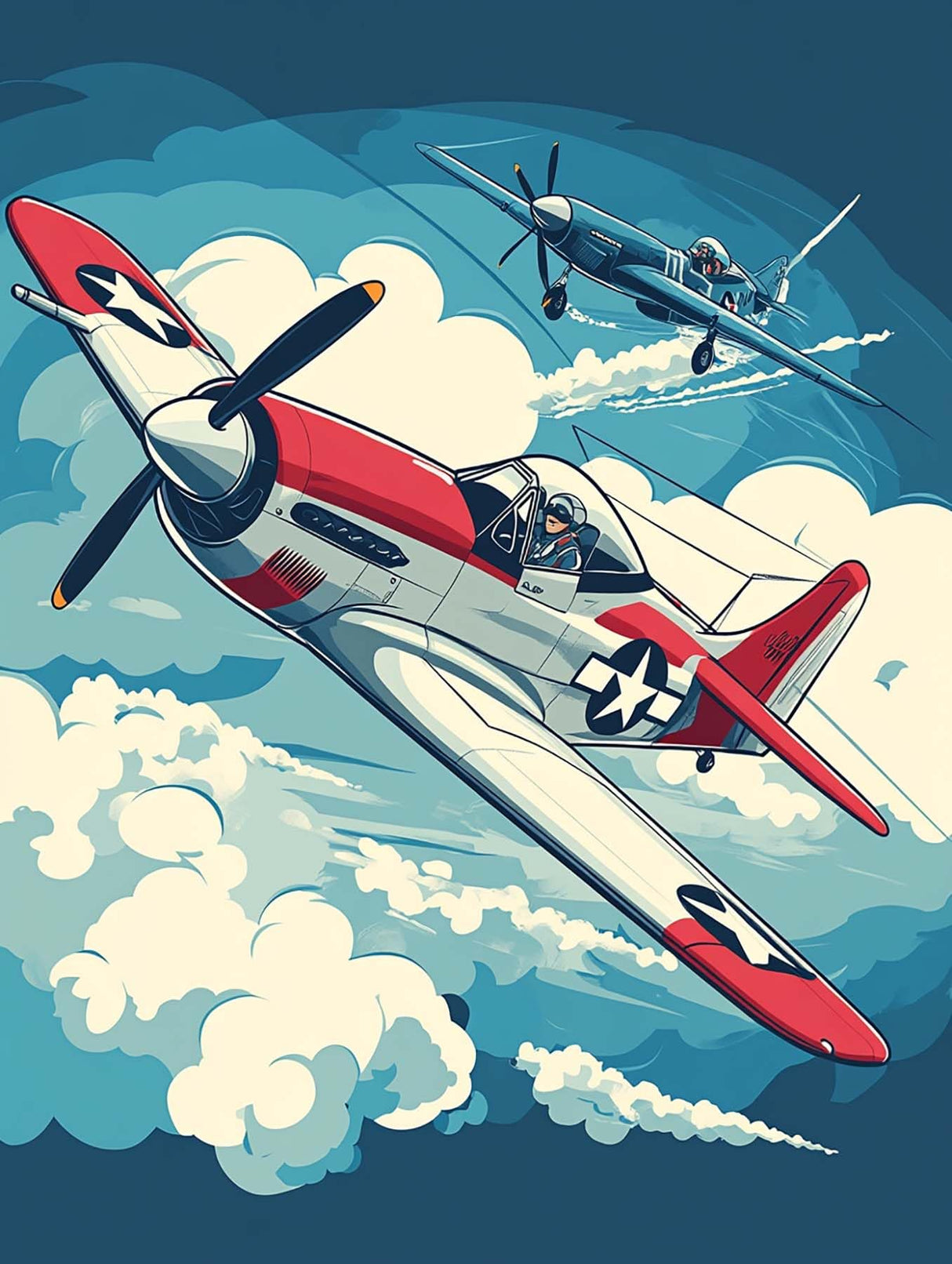 Yomiie 5D Diamond Art Kits for Adults, Airplane Diamond Painting Art DIY Full Round Drill Kits, Embroidery Rhinestone Diamond Crystal Craft Canvas Home Wall Decor 12x16 inch Yomiie