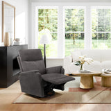 COLAMY Swivel Recliner Chair with Footrest, Strong Glide Chair High Back with Double-Layer Cushion, Rocker Recliner for Nursery & Living Room, Bedroom, Charcoal COLAMY